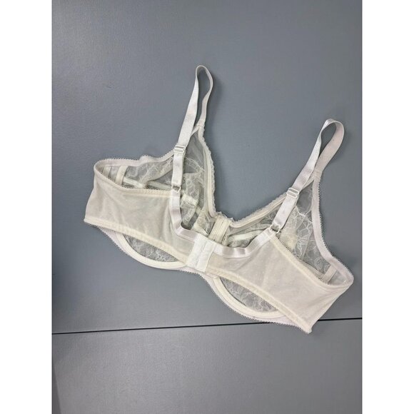 Wacoal women's 42D ivory retro chic full figure underwire bra unlined lace - Picture 3 of 5